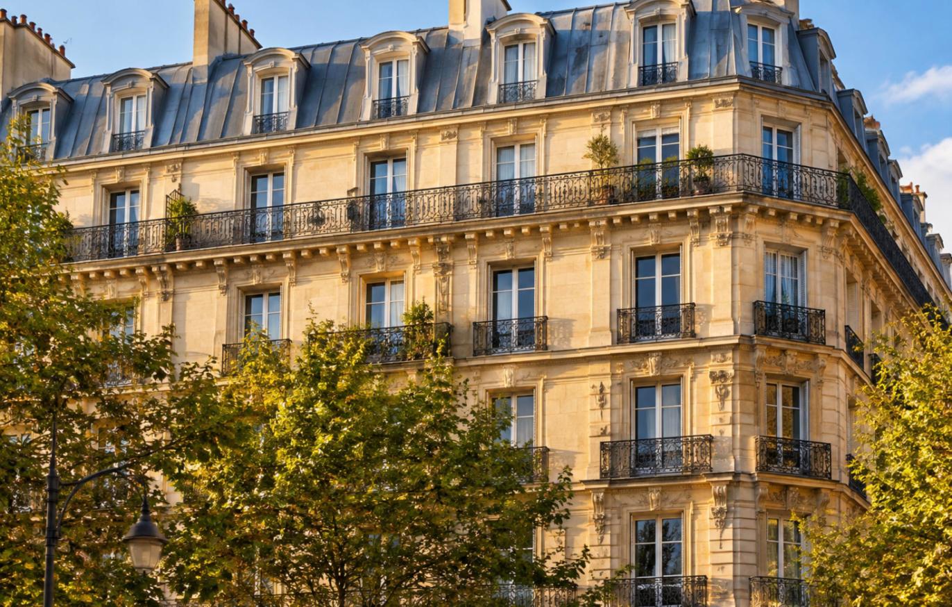 Immeuble haussmannien à Paris