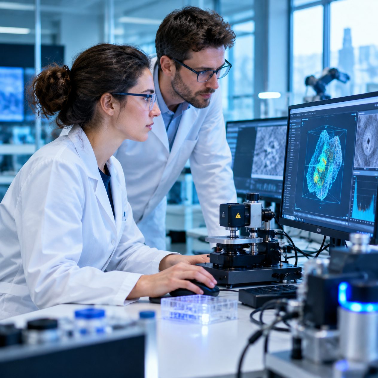 Ingénieurs au travail dans un laboratoire