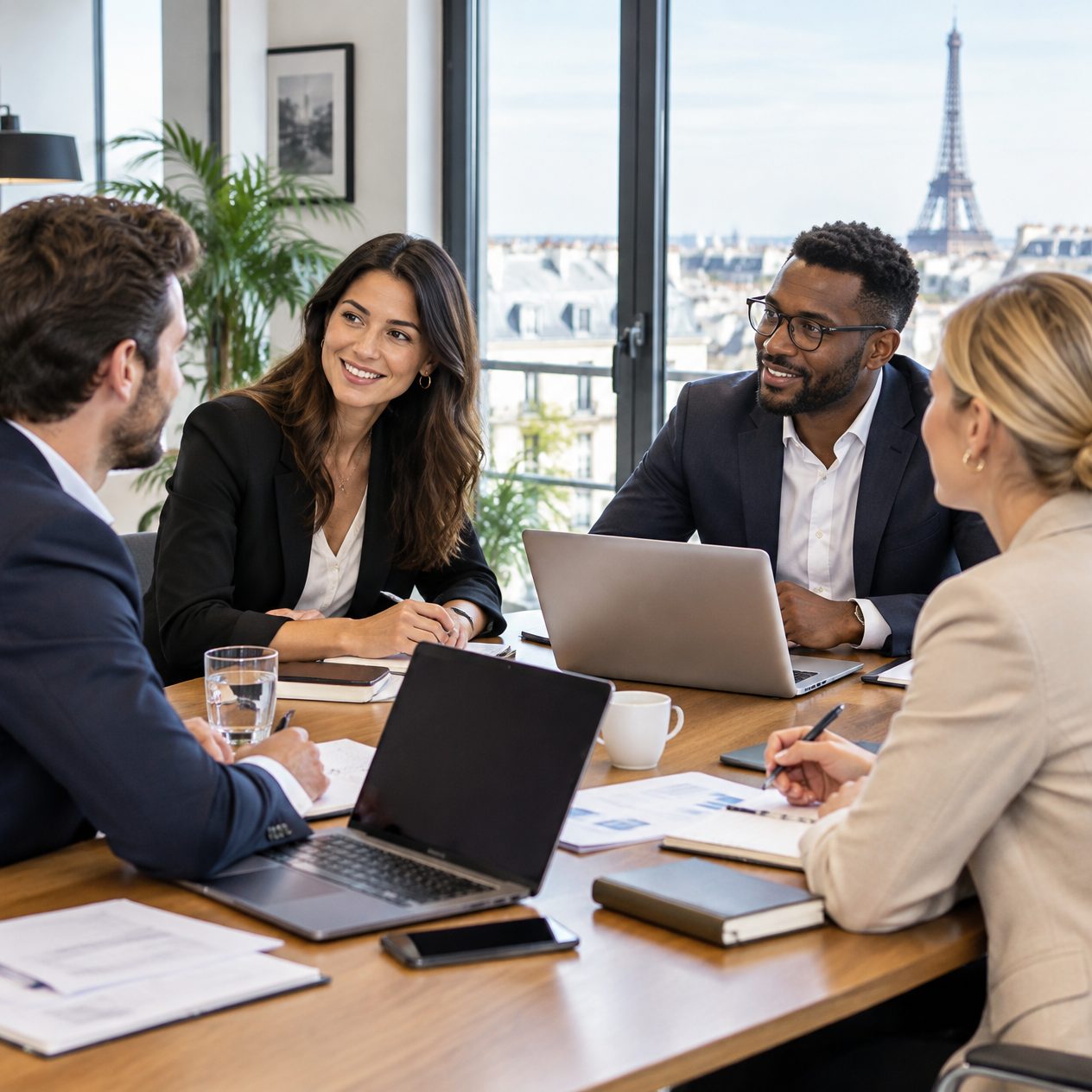 Entrepreneurs en réunion