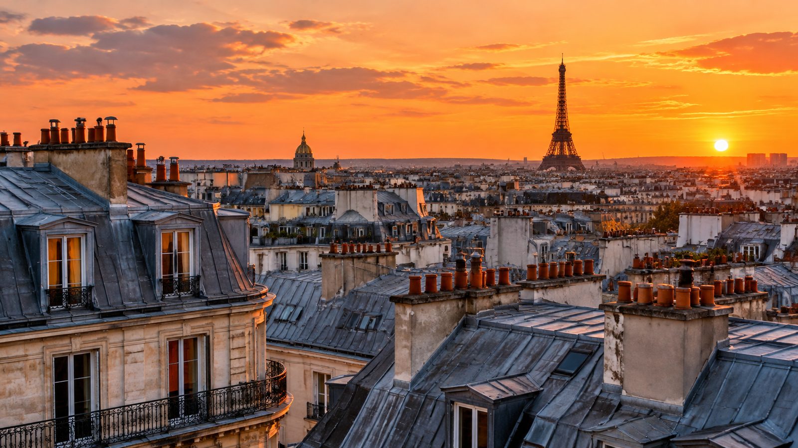 Toits de Paris et tour Eiffel