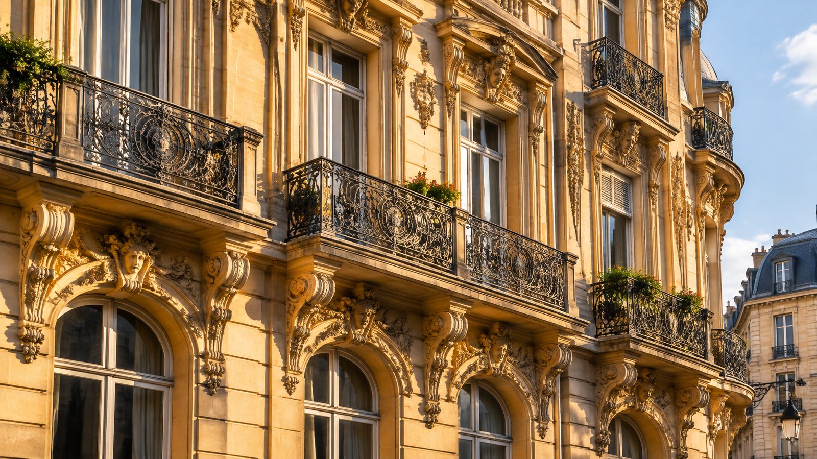 Façade sculptée d’un immeuble ancien
